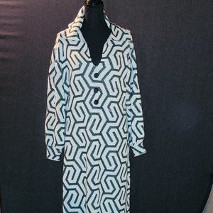 Geo Print Sweater Dress